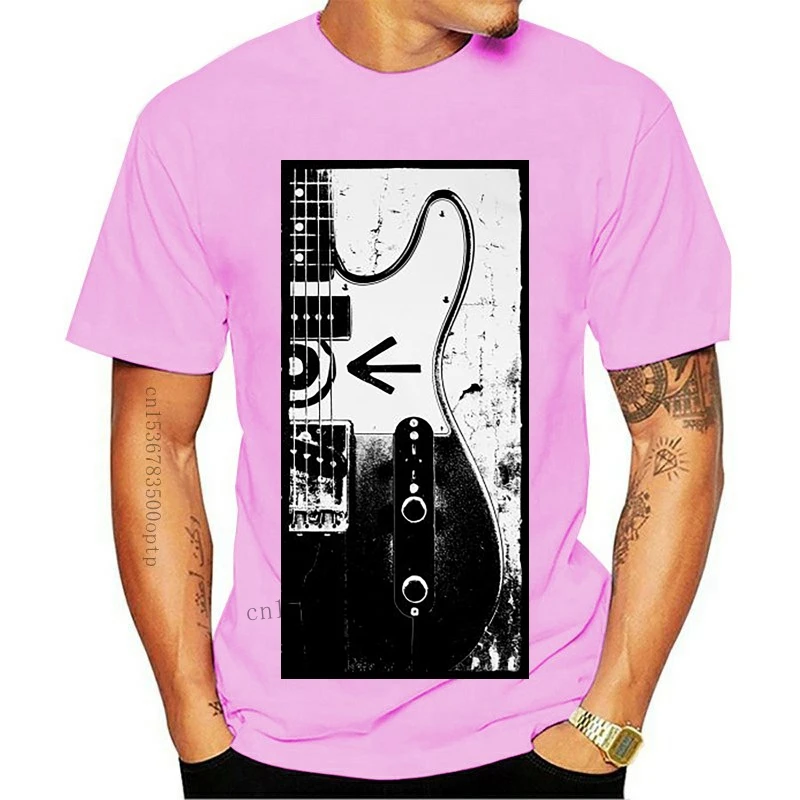 New Telecaster Guitar Eddie Vedder Mens T-shirt Classic Fit Short Sleeves Summer Tee Shirts Cotton T Streetwear | Мужская одежда