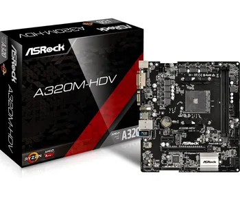 

ASRock Super Alloy A320M-HDV Desktop Motherboard A320 Socket AM4 DDR4 32G SATA3, 1 Ultra M.2 USB 3.1 VGA HDMI Micro-ATX