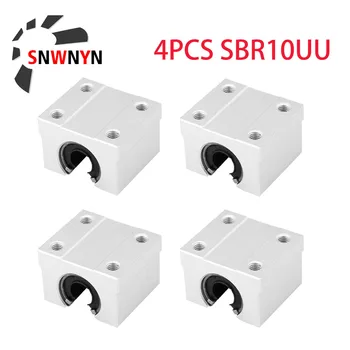 4Pcs/1Pc SBR10UU Linear Ball Bearing Block Open Type Slider Used With SBR10 Linear Guide For CNC Parts Free Shipping new add shipping price to saudi arabia for linear guide