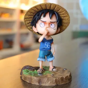 

One Piece Childhood Fool Monkey D Luffy Figure Statue PVC Anime Figure Collectible Model Toy