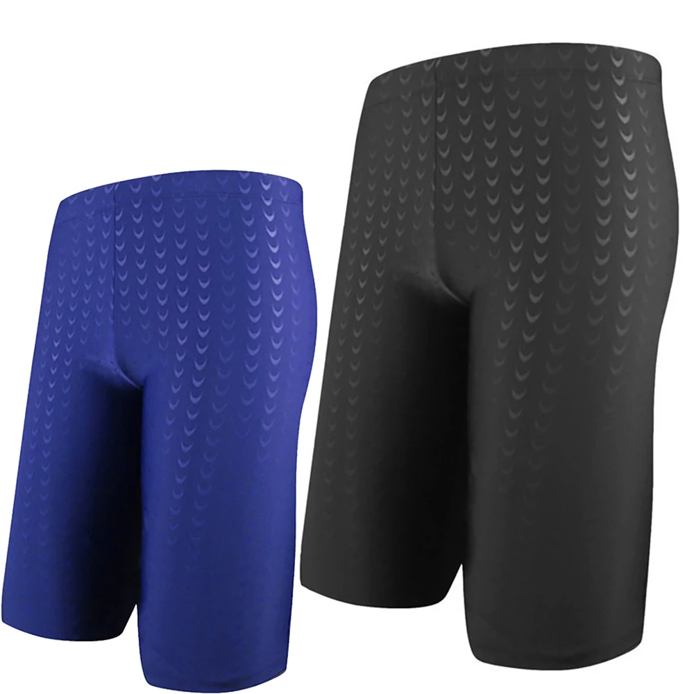 Bañador largo con estampado de piel de tiburón y pez para hombre, traje de baño largo, bañadores de piscina, ropa de buceo, calzoncillos cortos de tipo bóxer para playa