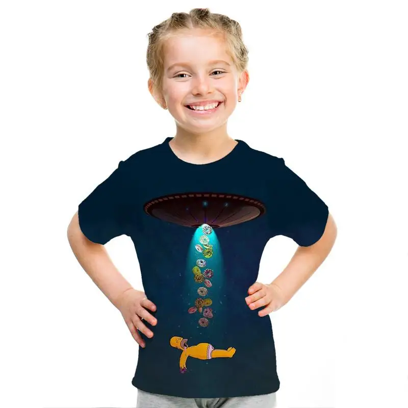 Camiseta con estampado RU 3D с мультяшными принтами, Camiseta con estampado RU 3D camiseta de manga