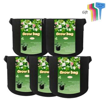 

Grow Bags Heavy Duty Thickened Non-woven Fabric Pots with Handle Indoor/Outdoor Garden Grow Kits 1/2/3/5/7/10/20/30 Gallon