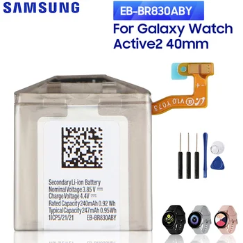 

SAMSUNG Original Replacement Watch Battery EB-BR830ABY For Samsung Galaxy Watch Active2 40mm SM-R830 SM-R835 247mAh With Tools
