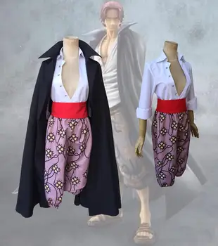 

Anime New World Four Emperors ONE PIECE Shanks kimono Uniform Cosplay Costume Halloween Kids adult men's party costume