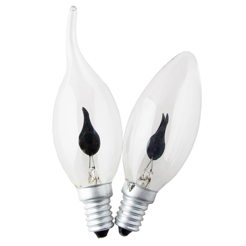 Лампа накаливания Эдисона для украшения дома винтажный мигающий светодиодный светильник E14 3W
