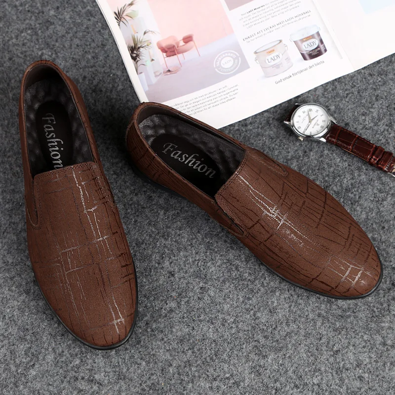 

2019 Leather Flats Spring New Product Casual, Comfortable,Breathable And Wearable Men's Washed Canvas Beans Shoes %6009