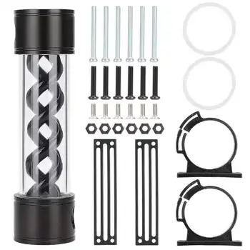 

220mm Water Cooling Tank Aluminum+PMMA Cylindrical Computer Cooling Tank G1/4 thread for PC Water Cooling System