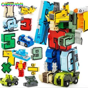 

Magic Numbers Creative Blocks Assembling Educational Blocks Magic Number Transformation Robot Numbers Robots Action Figures