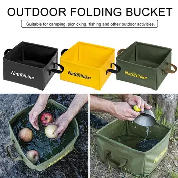 

13L Outdoor Folding Square Bucket Large Capacity Portable Camping Bucket Travel Multifunctional Storage Bucket Washbasin