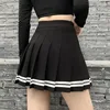 Vintage Korean Style Patchwork Skirt Harajuku JK Black Pleated Skirts Gothic Streetwear High Waist Mini Skirt Women Punk Skirt ► Photo 2/6