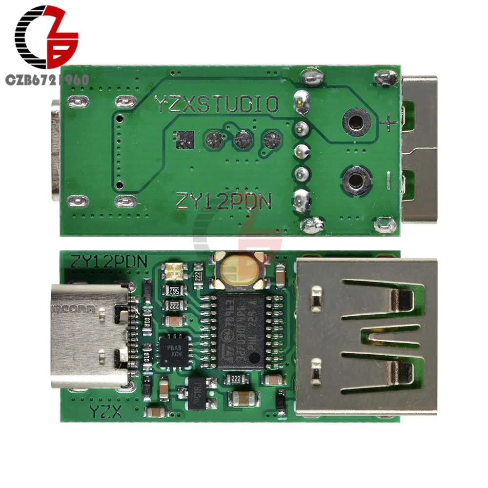 100W USB-PD USB-C Type-c PD3.0 PD2.0 to DC Scam Spoof Fast Charge Trigger Detector Power Supply Regulator Module for Notebook