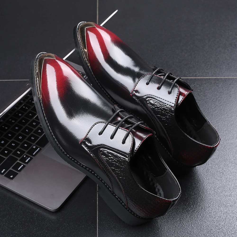 38-48 Мужские модельные туфли деловые стильные джентльменские удобные официальные туфли для мужчин#9915