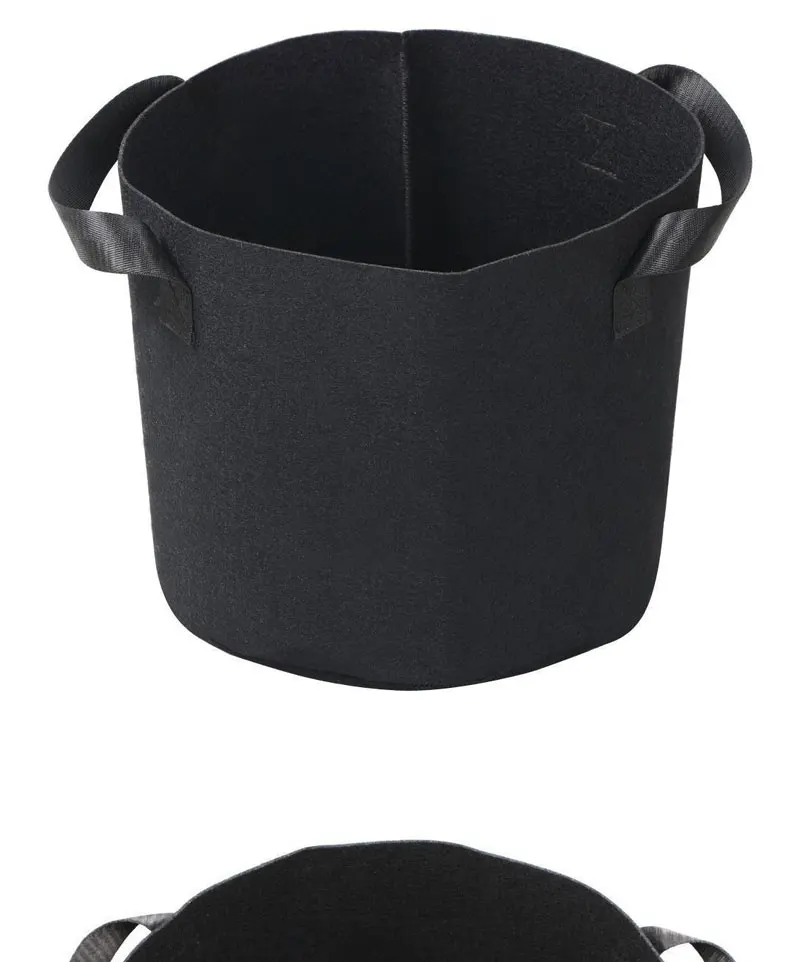 Potato Grow Bags Aeration Black Non-Woven Fabric Pots With Handles Vegetable Planting Bag Seedling Flowerpot Round Plant Garden