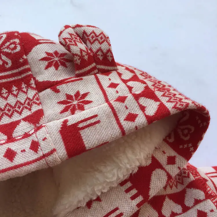 Детский комбинезон с оленем, зимняя теплая одежда, комплекты одежды для новорожденного, флисовая Рождественская плотная одежда, ropa para