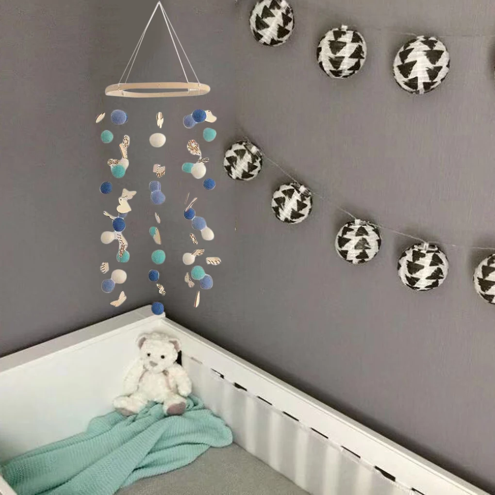 DIY Красочные шарики кровать колокольчик вращающиеся детские погремушки в кроватку держатель мобильных телефонов кронштейн музыкальная шкатулка ручной работы