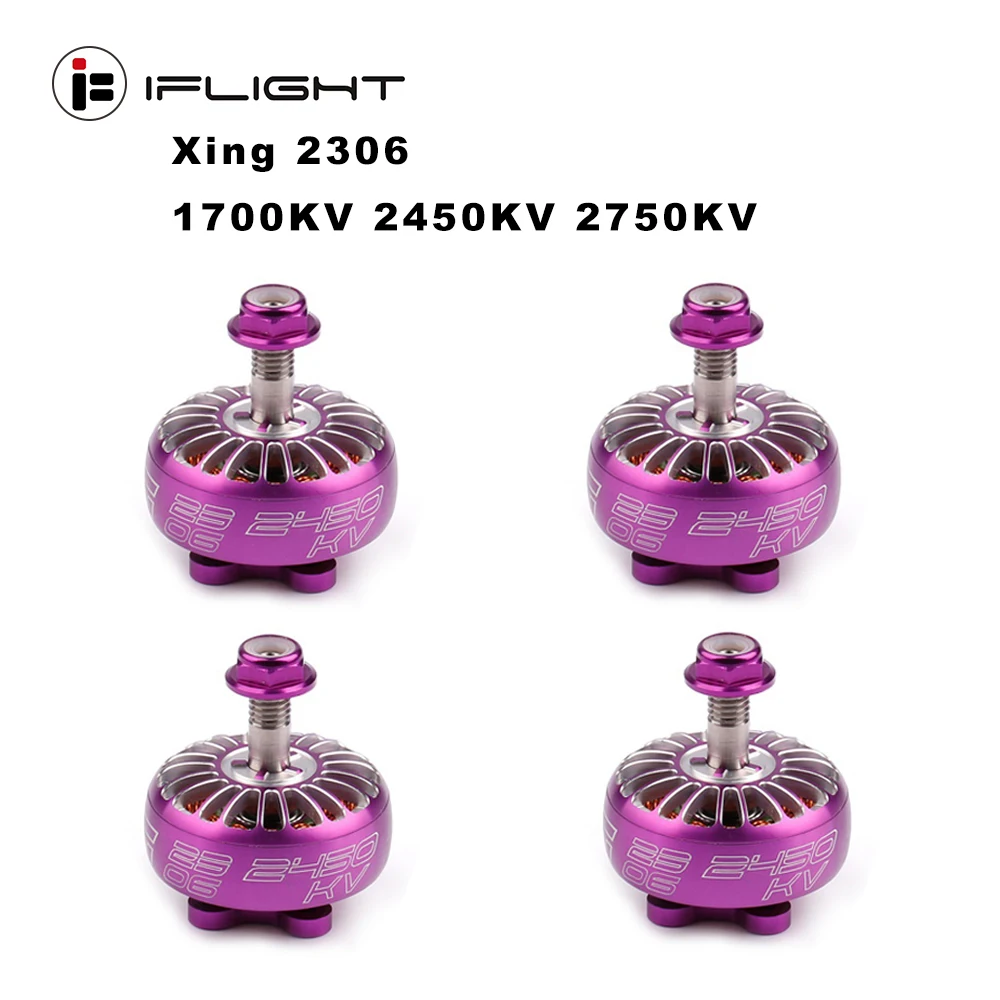 Бесщеточный двигатель iFlight Xing 2306 2-4S 1700KV 2450KV 2750KV для гоночного дрона RC DIY FPV