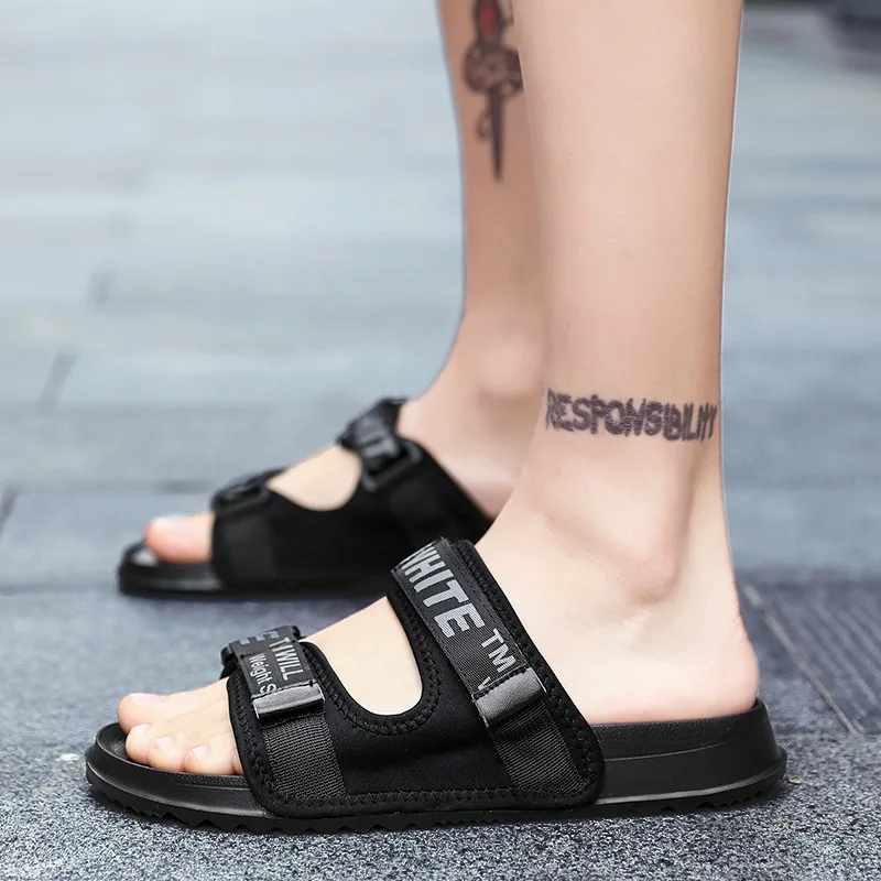 

Slipper Men Extra Large 45 Summer Anti-slip Sandals 46 MEN'S SHOES Extra-large No. Korean-style Outer Wear A- line Slippers