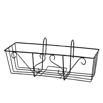 

Pylons Balcony Railing Iron Art Flower Rack Gardening Flower Groove Grow Vegetables Basin Iron Frame Wall Hanging Flower Rack