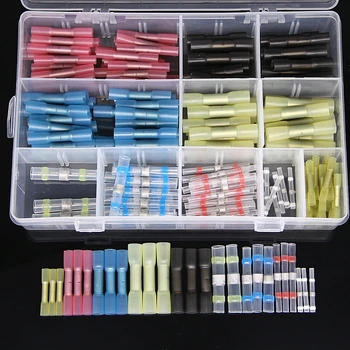 

200PCS Heat Shrink Butt Crimp Connector Insulated Wire Solder Seal Sleeve Terminal Assorted Kit