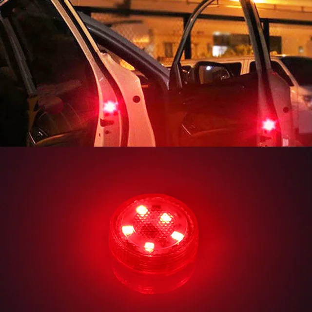 1 Pcs Rouge Led Porte de Voiture Ouvrir Avertir Flash Lumières Imperméable  Anti Collision Signal Lumière Lampe