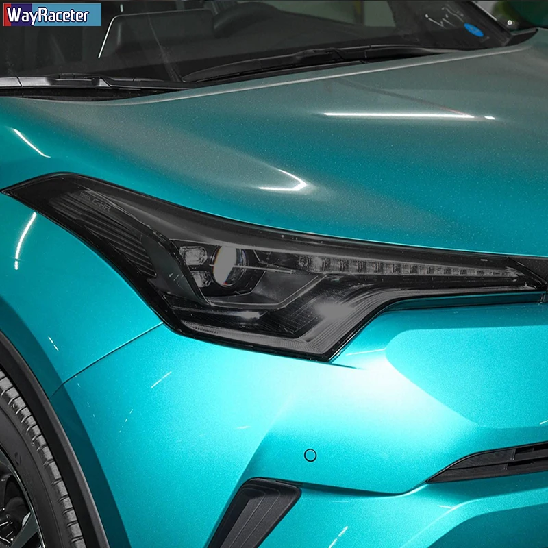 2 предмета тонировка на автомобильные фары Копченый Черная защитная пленка