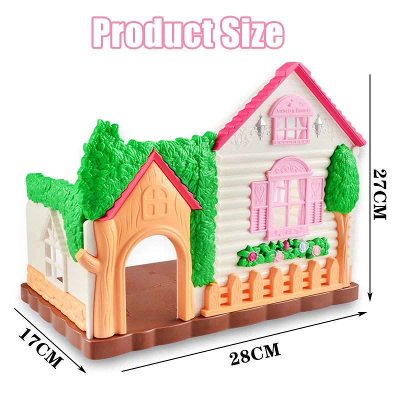 Forest Family Series Toy Tree House Villa Play House Simulation Kitchen Toy Little Girl Puzzle Children Birthday Toy Gift 6
