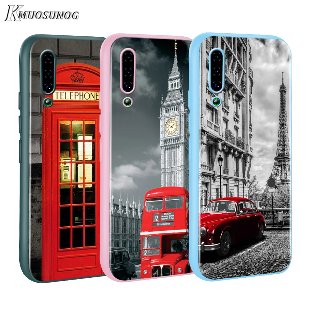

London Bus England Telephone Baseus Candy Color Cover for Xiaomi Mi NOTE 10 9 8 Pro 9T SE A1 A2 A3 CC9 SE Lite F1 Phone Case
