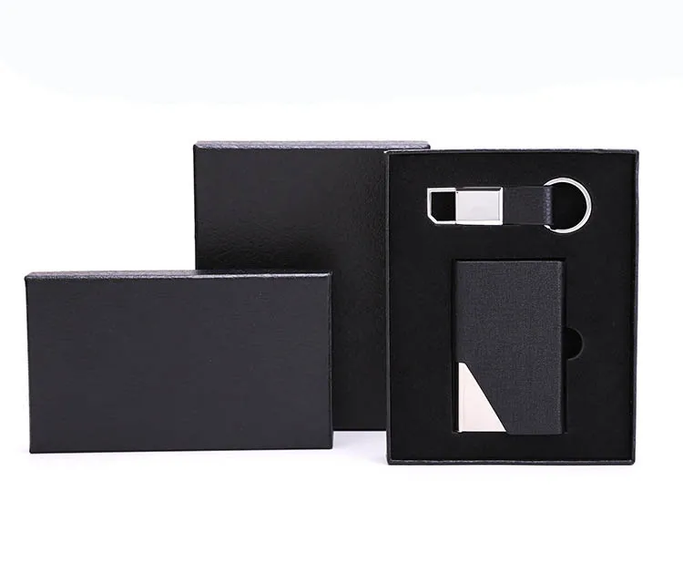 BISI GORO Подарочный держатель для карт набор RFID Чехол для карт с коробкой мужской держатель для ключей и женщин Умный кошелек многофункциональная Противоугонная коробка
