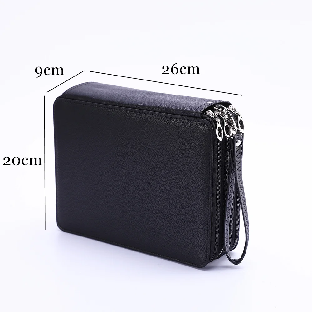 Günstig PU Leder Schule Bleistift Fall 184 Löcher Große Kapazität Farbige Bleistift Tasche Box Multi funktionale Pencilcase Für Kunst Liefert geschenk