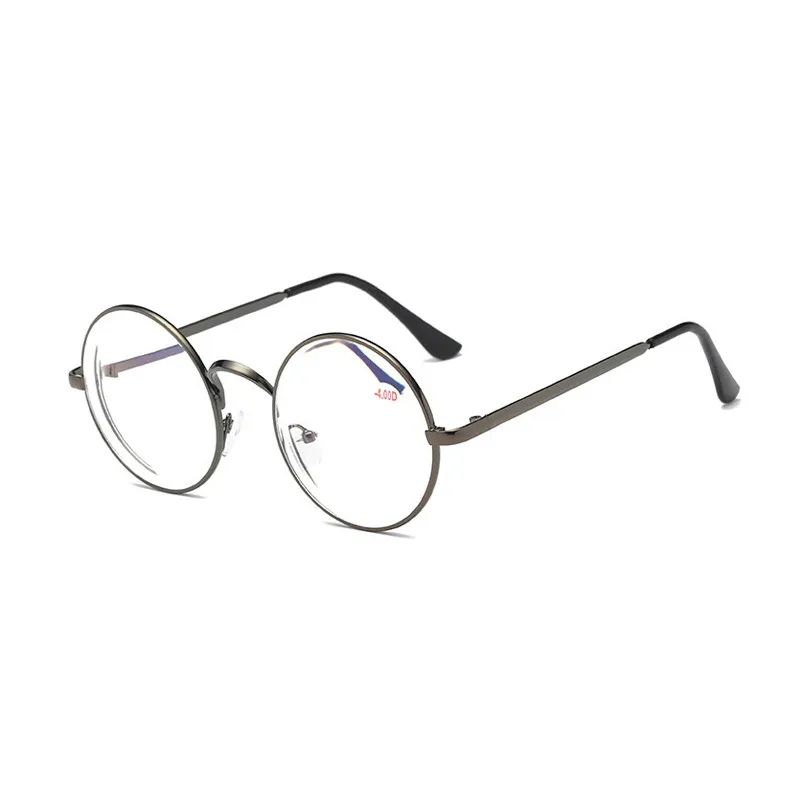 IBOODE для мужчин и женщин готовые очки для близорукости, металлические круглые близорукие очки, женские мужские очки для близоруких очки унисекс