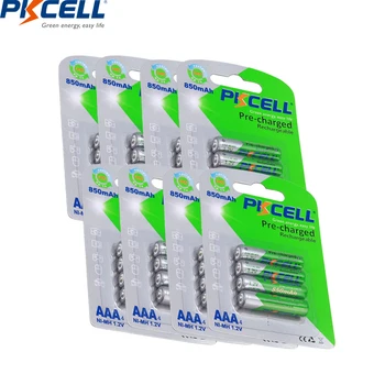 

8Pack PKCELL aaa Rechargeable Battery in 850mah aaa Capacity Batteries 3A 1.2V AAA NIMH LSD batteries For Remote Control Toys