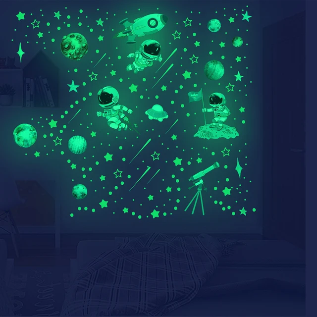 1 set Luminous 3D Star Moon Dot Wall Stickers Glow in the Dark Kids Room Bedroom Ceiling Stars Shine in the Dark dropshipping 1