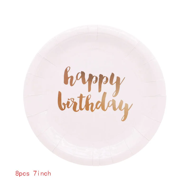 Бумажные тарелки и стаканы из золотой фольги, свадебные украшения, показ пола, детский душ, товары для дня рождения, одноразовые наборы посуды