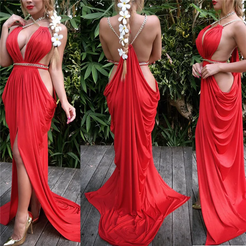 Chian, макси платье, со складками, с разрезом, вечернее, длинное, халат, Vestidos, официальное, вечернее платье, спагетти, для женщин, с высоким разрезом, с открытой спиной, длинные платья
