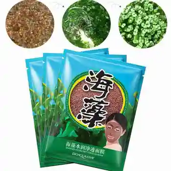 

1pcs Natural Seaweed Mask Moisturizing Hydrating Contractive Face Care Aloe Algae Skin Masks Seed Mask Pore