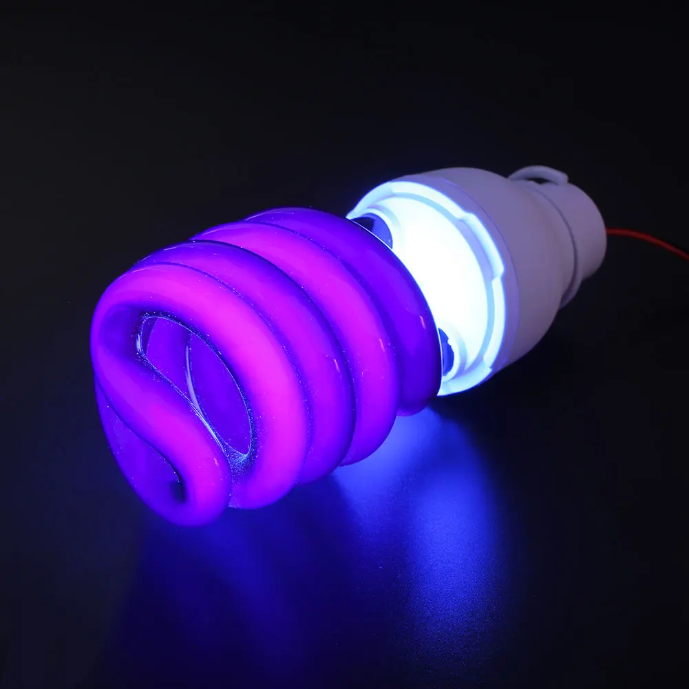 Bulb Light W/Clip Light Fluorescent Lights UV Lamp Led 40W Ultraviolet DC12V Screw Energy Saving Blacklight CFL