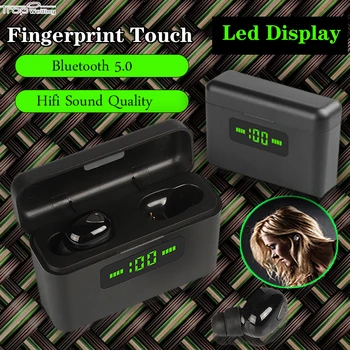 

Trop Weiling Bluetooth Earphones Wireless Headphones Microphone Sports Waterproof In Ear Hifi Headsets with 2200mAh Charging Box