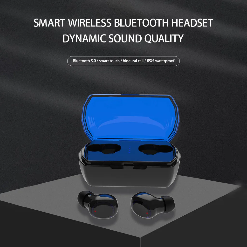 50# Bluetooth V5.0 наушники сенсорное управление беспроводные наушники IPX7 водонепроницаемые спортивные наушники HIFI наушники-вкладыши для всех телефонов