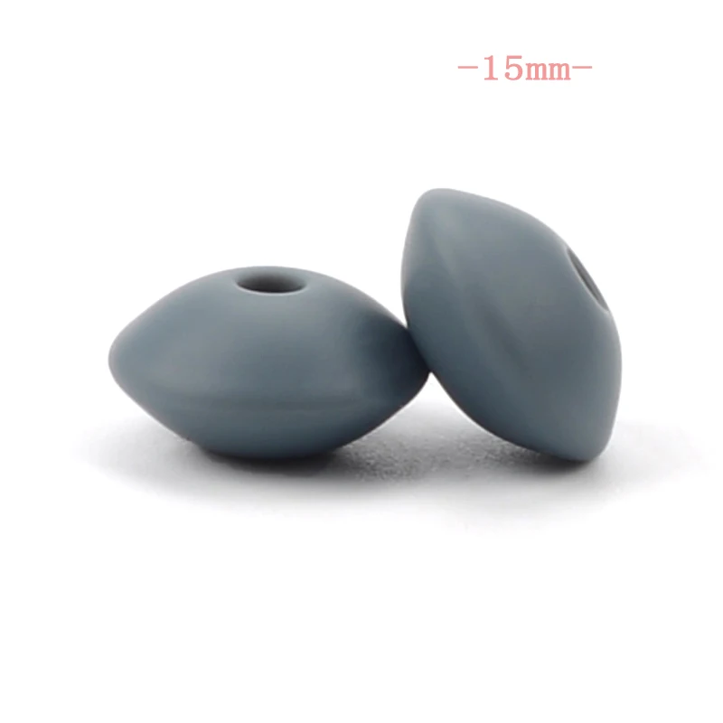 15mm dimgray LOFCA 12/15 мм Силиконовые чечевицы бусины 10 шт./лот детский Прорезыватель для зубов игрушки, не содержащие БИСФЕНОЛ по уходу за ребенком Силиконовый Сделай Сам грызунок Цепочки и ожерелья ювелирных изделий - Цвет: 15mm dimgray