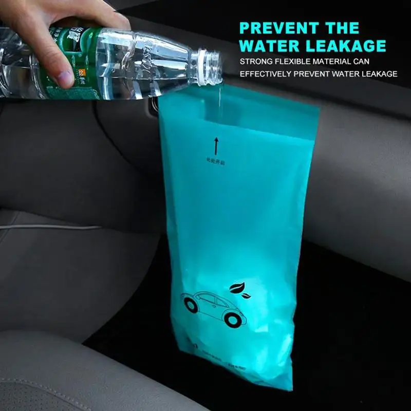 

New Arrival 50pcs Waterproof Car Seat Back Storage Garbage Bags Hanging Or Sticking Styles Trash Bag Plastic Car Rubbish Bags