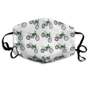 

CIGOCI Mouth Mask Earloop Face Masks Premium Polyester Breathable Mask - Motorcycle Green Dirt Bike Colorful Patterned