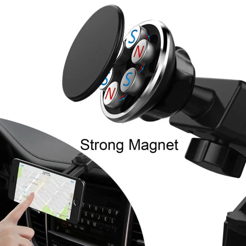 Car Universal Adjustable Mobile Phone Holder GPS Magnetic Dash Windshield Mount Automobiles Interior Stands Brackets