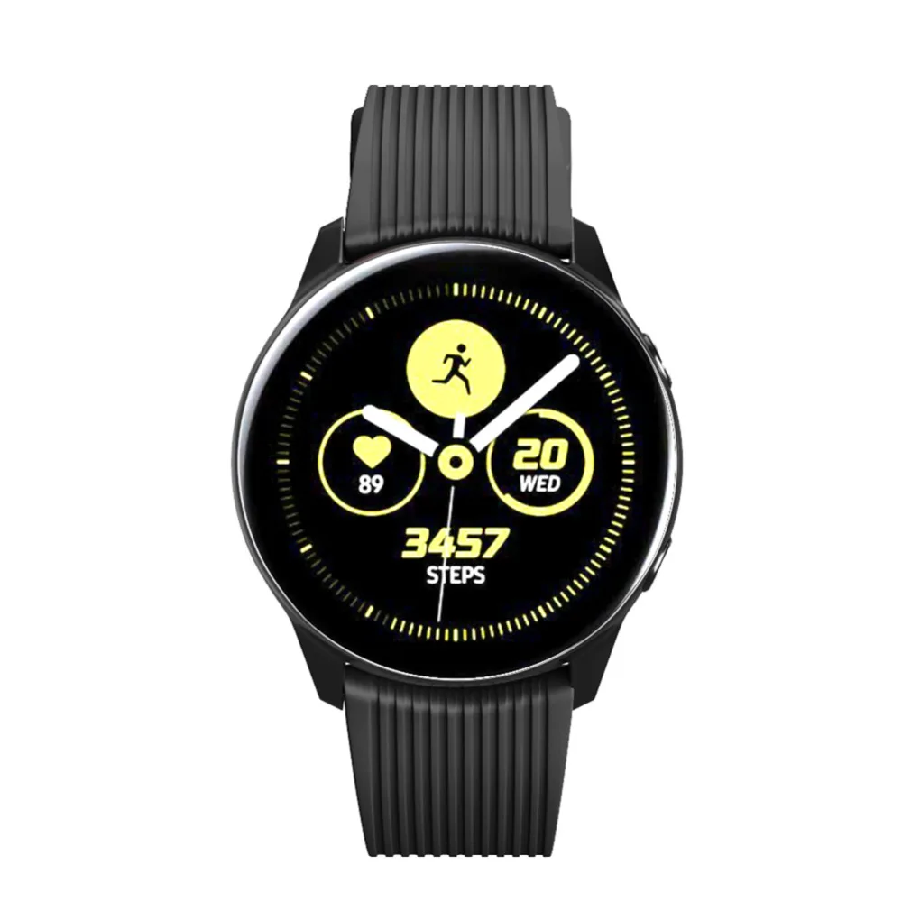 Регулируемый сменный ремешок для наручных часов аксессуары для Galaxy Watch Active полосатый силиконовый ремешок с пряжкой Ремешки для наручных часов