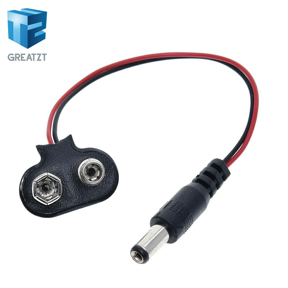 New DC 9V Mega 2560 Buckles Cable Connector Battery Button Adapter Power Plug