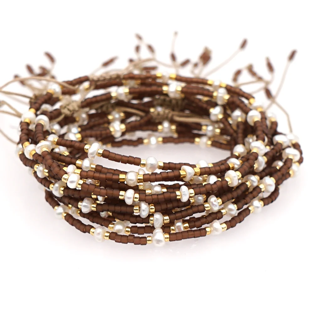 Bo2boho, жемчужные браслеты для женщин,, Pulseria Mujer Moda, MIYUKI, жемчужный браслет, ювелирное изделие, браслет, дружба, регулируемый