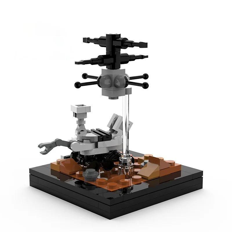 Moc City Space Mars Rover Paesaggio Elicottero Drone Space Station Robot Figure Building Blocks Mattoni Giocattoli