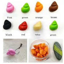 

15pcs Up Boilies Carp Coarse Fishing Imitation Bait Pellet Snail Shape Lures Rig POP Up Bait Realistic River Snail For Hair Rig