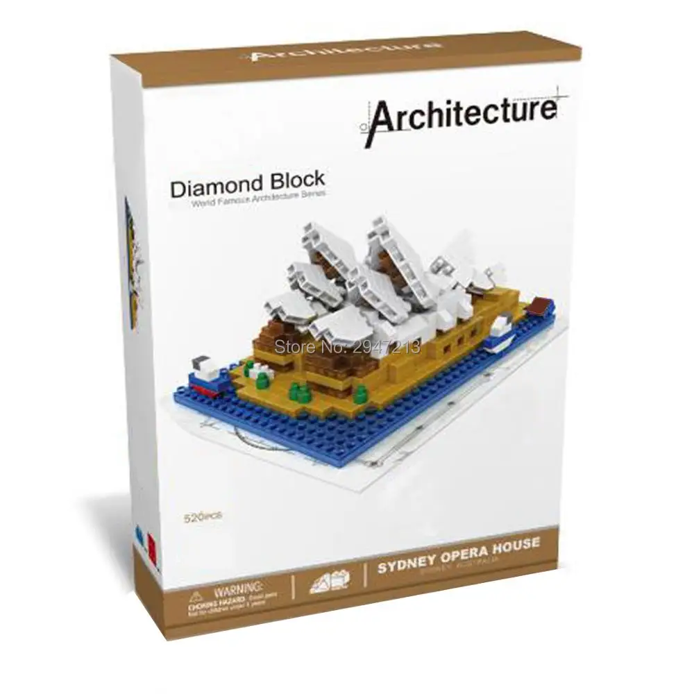 

hot LegoINGlys creators city architecture Australia Sydney Opera House model mini micro diamond blocks nano bricks toys for gift