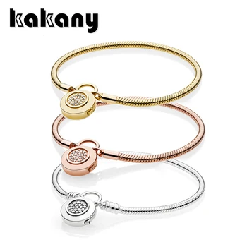 

Kakany 2020 High-quality Authentic Smooth Lock Series Bracelet Fashionable Diy Female Jewelry (three Colors Can Be Selected)